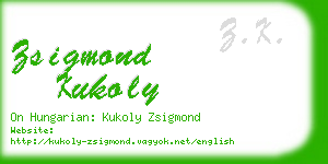 zsigmond kukoly business card